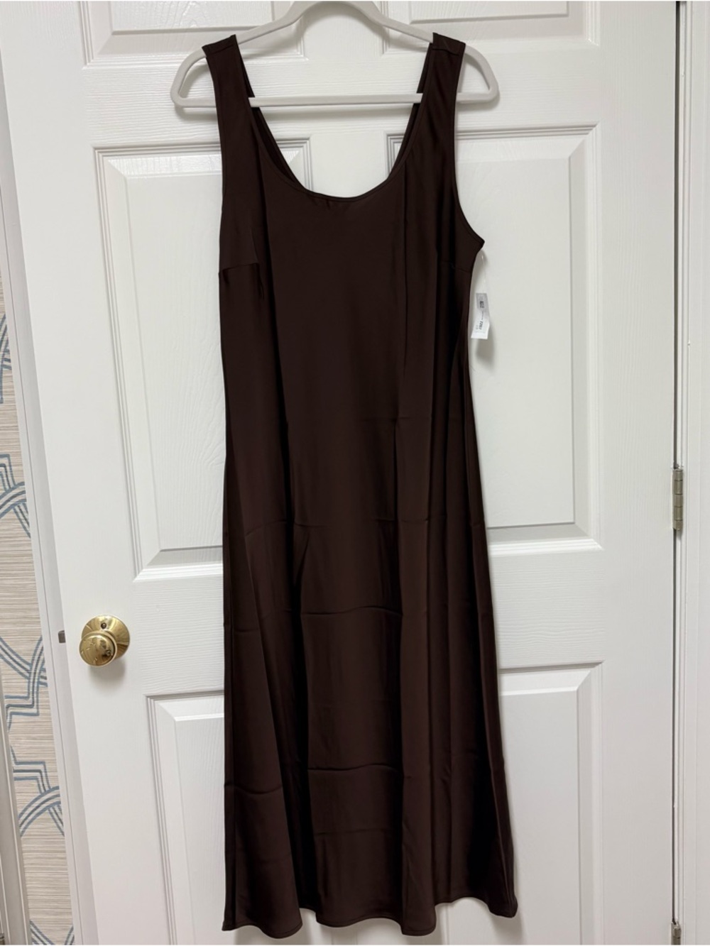 Old Navy Chocolate Brown Sleeveless Maxi Slip Dress Large NWT